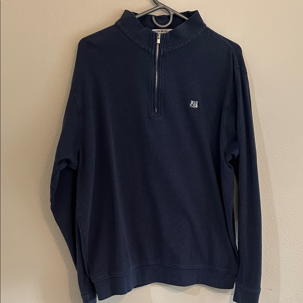 Peter Millar Dark Blue Light Weight 1/4 Zip. EDGEWOOD COUNTRY CLUB.